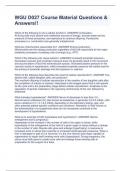 WGU D027 Course Material Questions & Answers&excl;&excl;