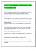 Det 117- Final Exam 143 Questions with Correct Answers