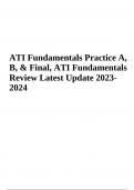 ATI Fundamentals Practice Exam Questions With Answers | Latest Update 2023- 2024 (GRADED)