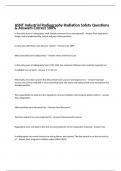 ASNT Industrial Radiography Radiation Safety Questions & Answers Correct 100&percnt;