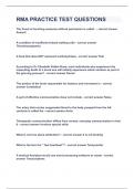RMA PRACTICE TEST QUESTIONS&vert;UPDATED&VERIFIED&vert;100&percnt; SOLVED&vert;GUARANTEED SUCCESS