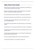 RMA PRACTICE EXAM&vert;UPDATED&VERIFIED&vert;100&percnt; SOLVED&vert;GUARANTEED SUCCESS