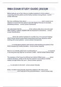 RMA EXAM STUDY GUIDE &lpar;2023&rpar;M&vert;UPDATED&VERIFIED&vert;100&percnt; SOLVED&vert;GUARANTEED SUCCESS