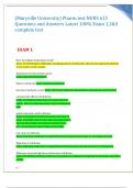 &lpar;Maryville University&rpar; Pharm test NURS 615 Questions and Answers Latest 100&percnt; Exam 1&comma;2&3 complete test
