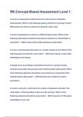 RN Concept-Based Assessment Level 1 EXAM Questions & Answers &lpar;A&plus;GRADED 100&percnt;VERIFIED&rpar;