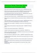 Arkansas Boiler Operator Study Questions and Answers 100&percnt;
