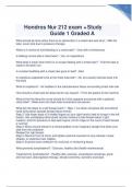 Hondros Nur 212 exam + Study Guide 1 Graded A  Latest solution