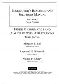 Solution Manual for Finite Mathematics and Calculus with Applications 10th Edition by Margaret L. Lial, Raymond N. Greenwell, Nathan P. Ritchey