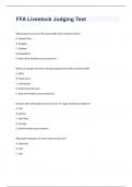 FFA Livestock Judging Test questions and verified correct answers