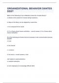 ORGANIZATIONAL BEHAVIOR DANTES DSST&vert;UPDATED&VERIFIED&vert;100&percnt; SOLVED&vert;GUARANTEED SUCCESS
