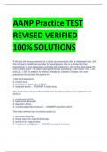 AANP Practice TEST  REVISED VERIFIED  100&percnt; SOLUTIONS