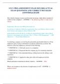 GYC1 PRE-ASSESSMENT EXAM 2023-2024 ACTUAL EXAM QUESTIONS AND CORRECT DETAILED ANSWERS&vert;AGRADE   