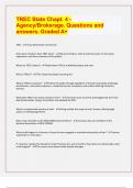 TREC State Chapt. 4 - Agency/Brokerage. Questions and answers. Graded A+