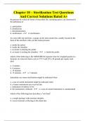 Chapter 10 – Sterilization Test Questions And Correct Solutions Rated A+