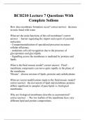 BCH210 Lecture 7 Questions With Complete Solions