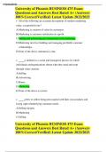 University of Phoenix BUSINESS 475 Exam Questions and Answers Best Rated A&plus; &lpar;Answers 100&percnt;Correct&sol;Verified&rpar; Latest Update 2022&sol;2023