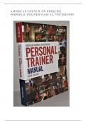 American Council on Exercise Personal Trainer Manual, 5th Edition Quiz Bank