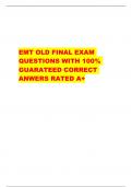 EMT OLD FINAL EXAM QUESTIONS WITH 100&percnt; GUARATEED CORRECT ANWERS RATED A&plus;