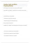 Cardiac Cath Lab RN A - Prophecy&sol;Relias &vert; 63 Questions and Answers&lpar;A&plus; Solution guide&rpar;
