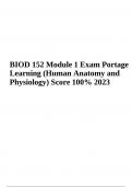 BIOD 152 AP2 Module 1 Exam Questions with Answers | Latest Graded 2023/2024 - Portage Learning