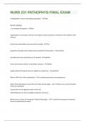 NURS 231 PATHOPHYS &vert; 268 Questions and Answers&lpar;A&plus; Solution guide&rpar;