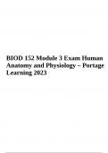 BIOD 152 (Essential Human Anatomy and Physiology) Module 3 Exam – Portage Learning 2023/2024