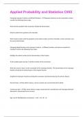 Applied Probability and Statistics C955&vert; 132 Questions and Answers&lpar;A&plus; Solution guide&rpar;