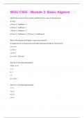 WGU C955 - Module 3: Basic Algebra  | Exam With Complete Solutions.