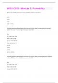 WGU C955 - Module 7&colon; Probability&vert; 60 questions and answers Rated 100&percnt; Correct&excl;&excl;