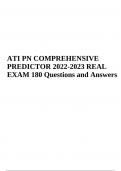 ATI PN COMPREHENSIVE PREDICTOR EXAM | 180 Questions and Answers | Latest Update 2023/2024 (GRADED)
