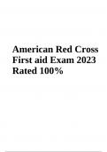 American Red Cross First aid Exam Questions With Answers - Latest Graded A+ (2023/2024)