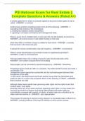 PSI National Exam for Real Estate &vert;&vert; Complete Questions & Answers &lpar;Rated A&plus;&rpar;