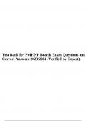 Test Bank for PMHNP Boards Exam Questions and Correct Answers 2023/2024 (Verified by Expert).