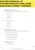 NUR 2063 / NUR2063 Essentials of Pathophysiology Final Exam Review  Rasmussen BUNDLE