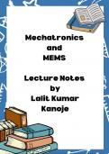Mechatronics and MEMS Lecture notes