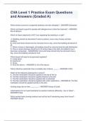 CVA Level 1 Practice Exam Questions and Answers (Graded A)