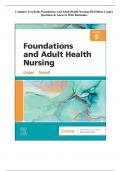 Complete Test Bank Foundations And Adult Health Nursing 9th Edition Cooper Questions & Answers With Rationales