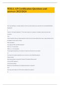 WELL AP Certification Questions and answers 2023&sol;2024