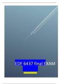 EDF 6437 final EXAM