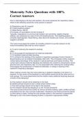 Maternity Nclex Questions with 100&percnt; Correct Answers 