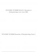 NUR 2063/ NUR2063 EXAM 1: Essentials of Pathophysiology review sheet 2023