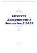 LEV3701 Assignment 1 Semester 2 2023