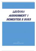 LEV3701 Assignment 1 Semester 2 2023