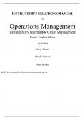 Operations Management Sustainability and Supply Chain Management, 4th Canadian Edition, 4e Jay Heizer, Render, Munson, Griffin (Solution Manual)