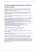 NU 501 Ch 8&9 Exam Questions with 100&percnt; Correct Answers 