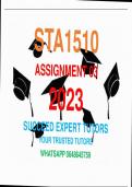 STA1510 ASSIGNMENT 3 SOLUTIONS 2023 YEAR MODULE