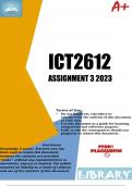 ICT2612 Assignment 3 (PORTFOLIO / APPLICATION) 2023 (288064) - DUE 21 August 2023