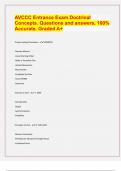 AVCCC Entrance Exam Doctrinal Concepts. Questions and answers, 100% Accurate. Graded A+