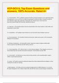 VCP-DCV 6&comma; Top Exam Questions and answers&comma; 100&percnt; Accurate&period; Rated A&plus;