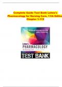 Complete Guide Test Bank Lehne's Pharmacology for Nursing Care, 11th Edition Chapter 1-112 